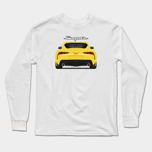 Rear Supra 5th Generation GR A90 yellow Long Sleeve T-Shirt